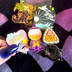 HOST PICK✨🆕BNWOT!Candy Witch Set Of Enamel Pins!Cute & unique!Brat Box Pins!✨